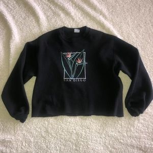 Black San Diego Crewneck Sweatshirt